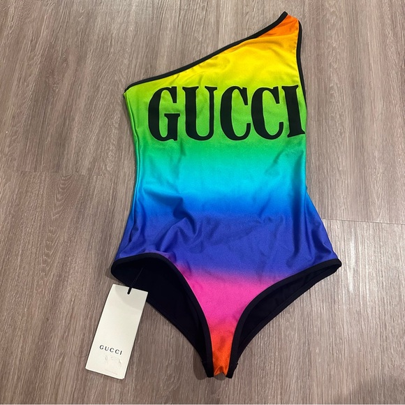 Gucci rainbow color block one piece swimsuit - Picture 7 of 9
